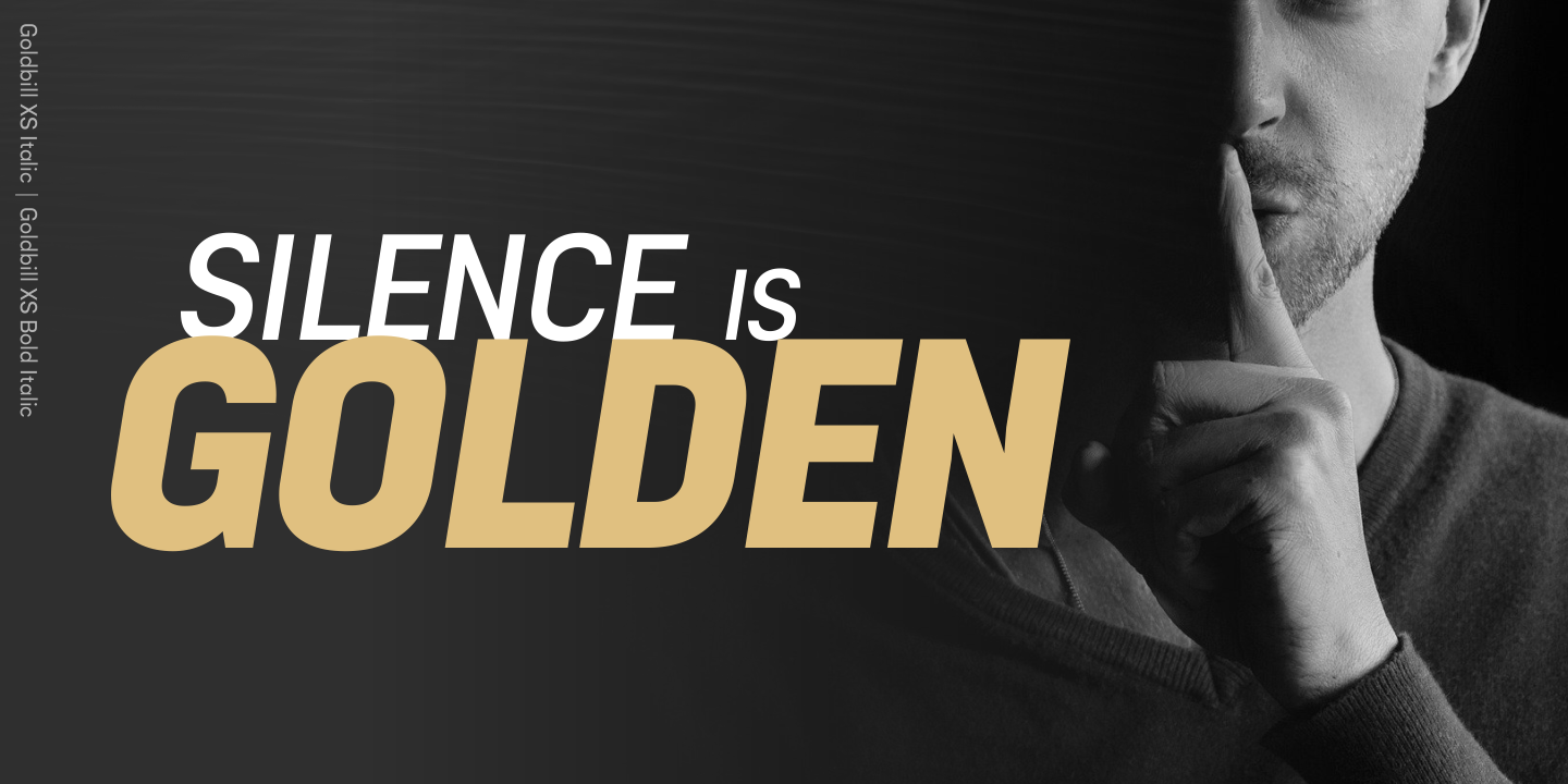Goldbill XS Demi Bold Italic Font preview